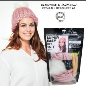 Shop #Knit Your Own Fashion DIY Knit Kit Chunky Beanie with Faux Fur Pom Pom
